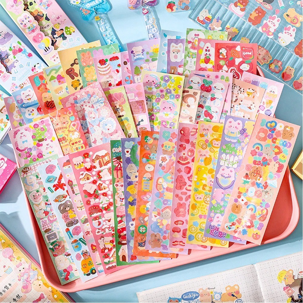 200pcs Cute Kawaii Stickers Set for Kids Scrapbook Journal Diary Decor