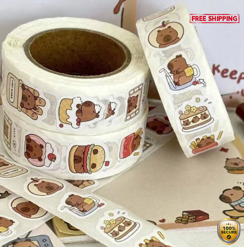 1 Roll Cute Cartoon Stickers – Fun Decorative Stickers for Scrapbook & Kids