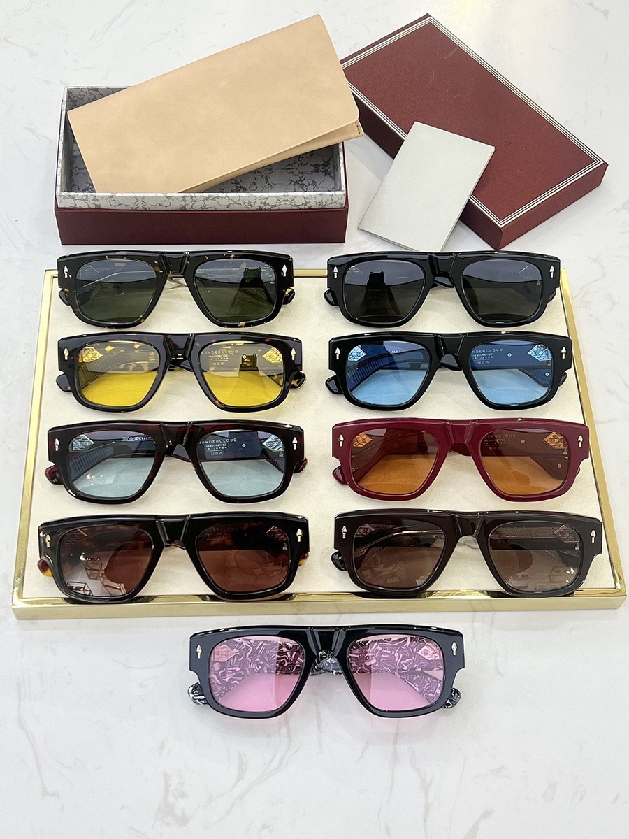 JACQ fashion light luxury emerald square trendy sunglasses