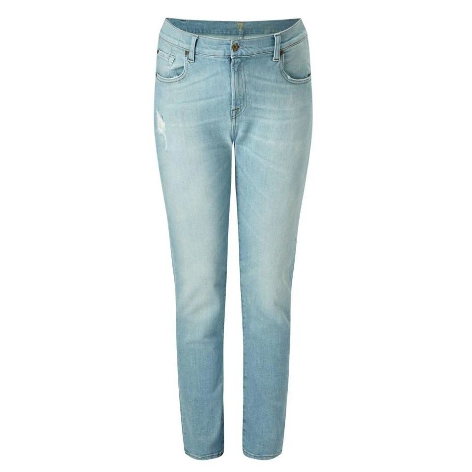 7 For All Mankind Relaxed Skinny Nashville Light Jeans Womens Size 25 $218