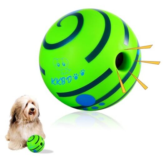  Interactive Squeaky Dog Ball - 2.75 Inch Toy for 2.75 inch Striped Green Ball