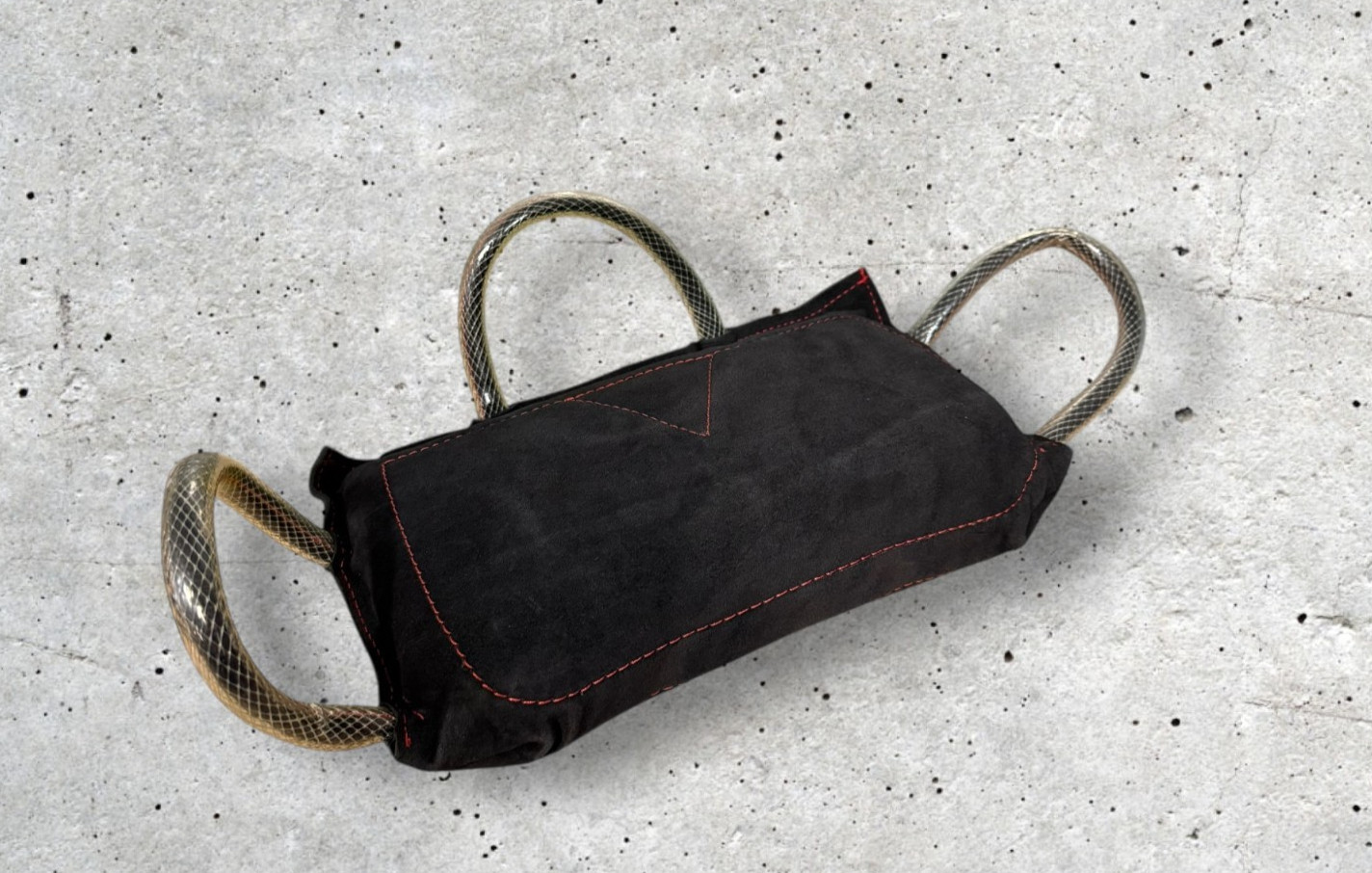 Leather Bite Pillow for dog training, 3 handles