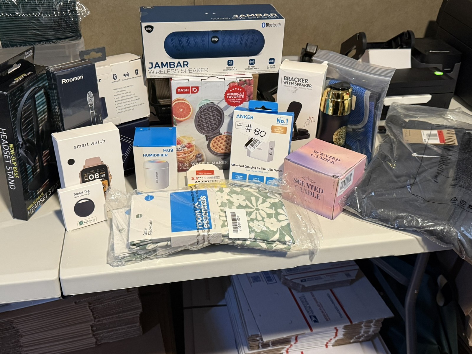 Bundle 14:  Tech & Home Gift Lot Nike Jacket Dash Waffle Anker Retro Speaker