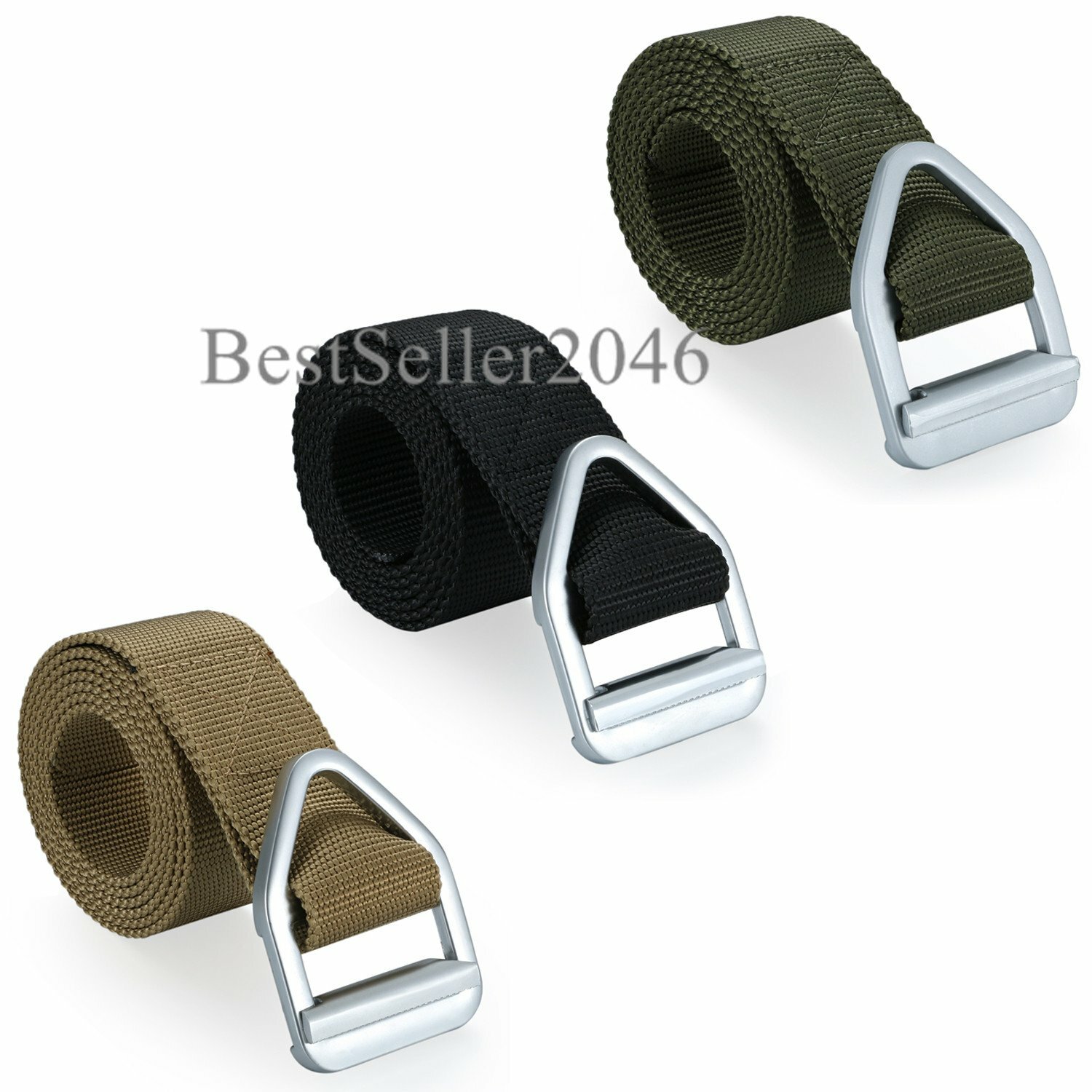 Men Nylon Military Style Casual Outdoor Tactical Webbing Riggers Web Buckle Belt