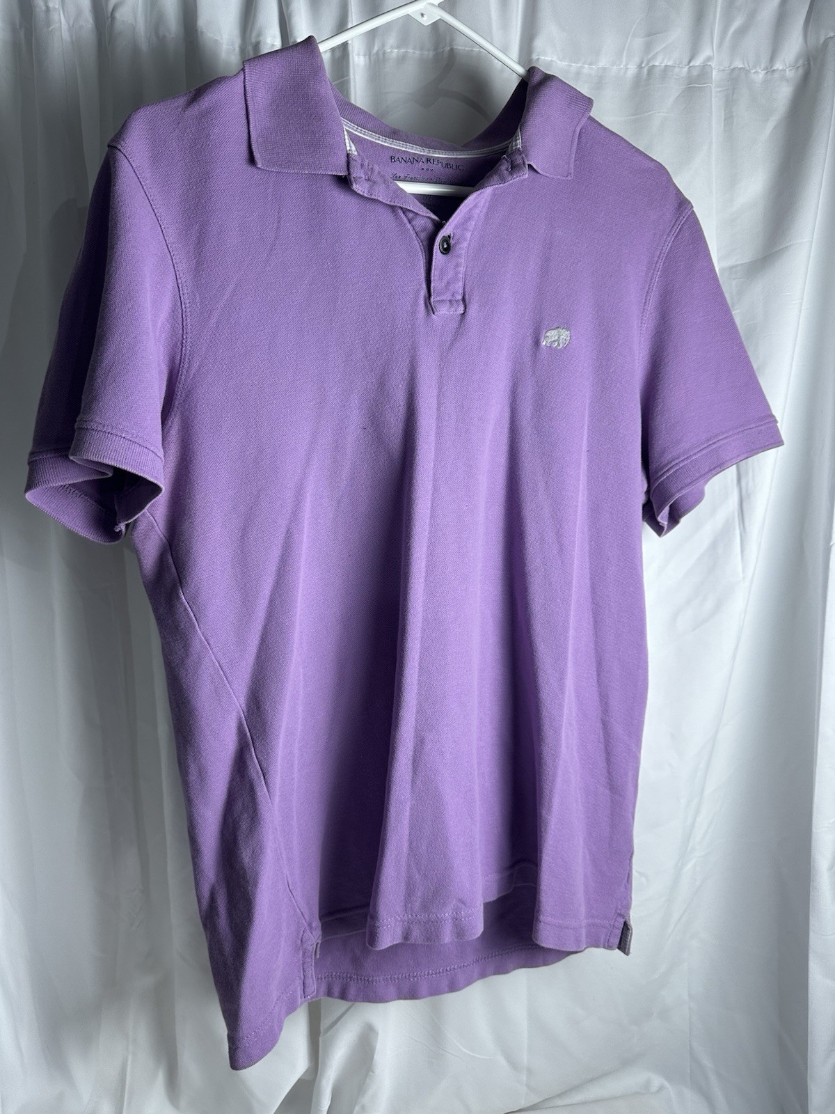 Banana Republic Purple Men's Medium Polo Shirt Classic Casual Style