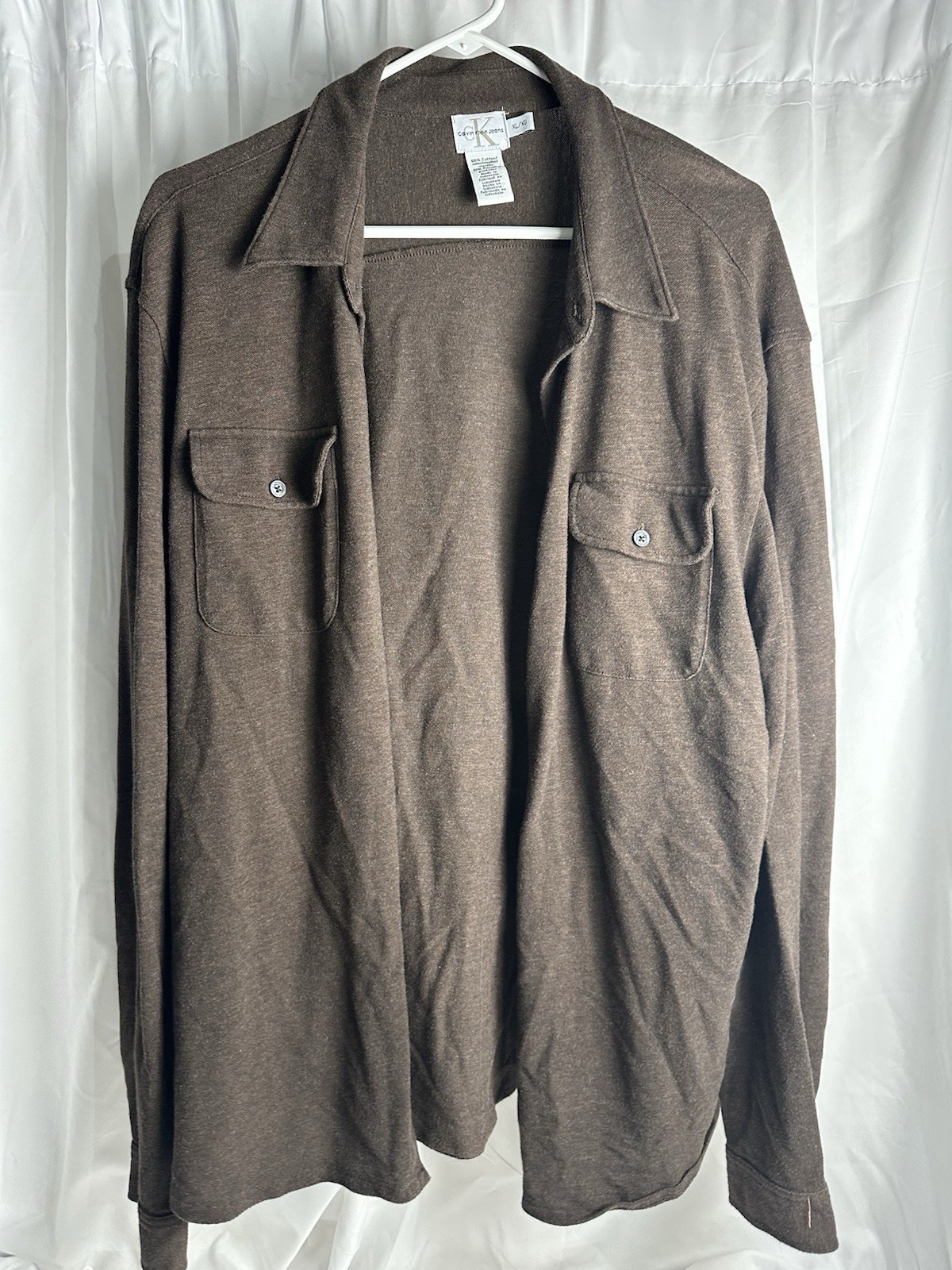 Calvin Klein Jeans Vintage Men's XL Button Up Shirt Classic Casual Style