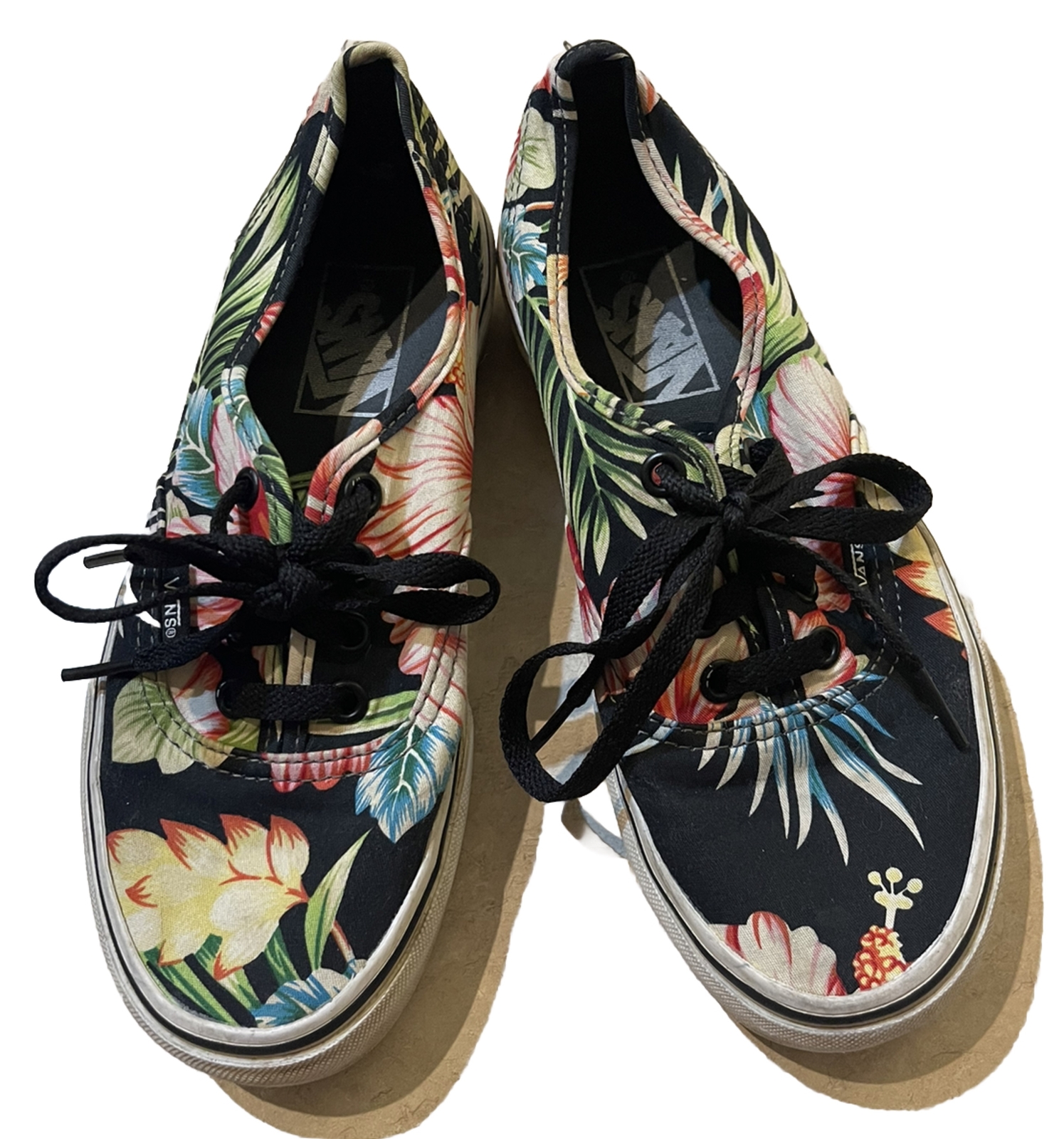 VANS Tropical Floral Print Low Top Sneakers Men’s 4.5 Women’s 6 Shoes