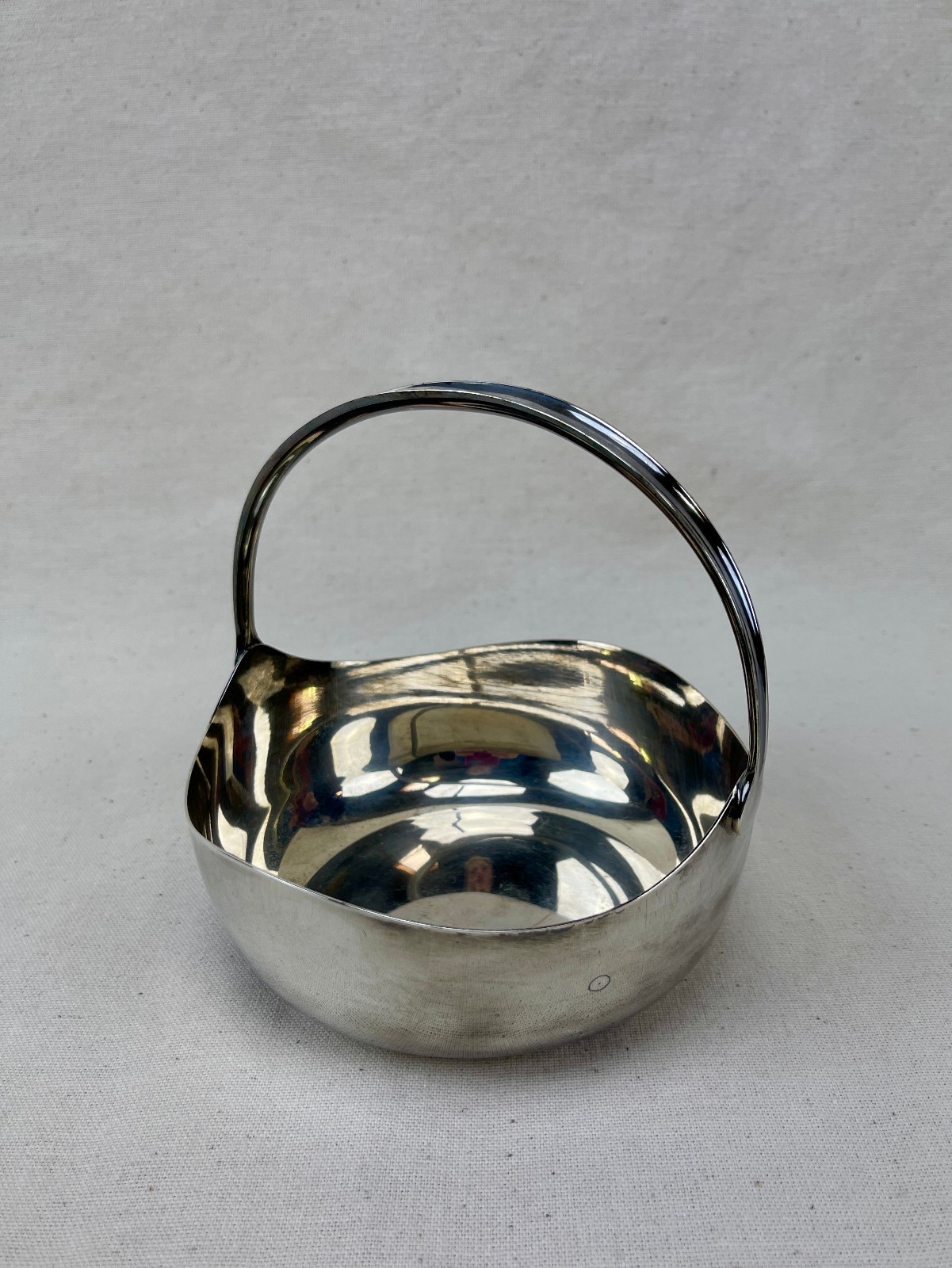 Vintage Cohr Denmark Silverplate Bowl MCM Handle 5.5" Danish Modern Decor