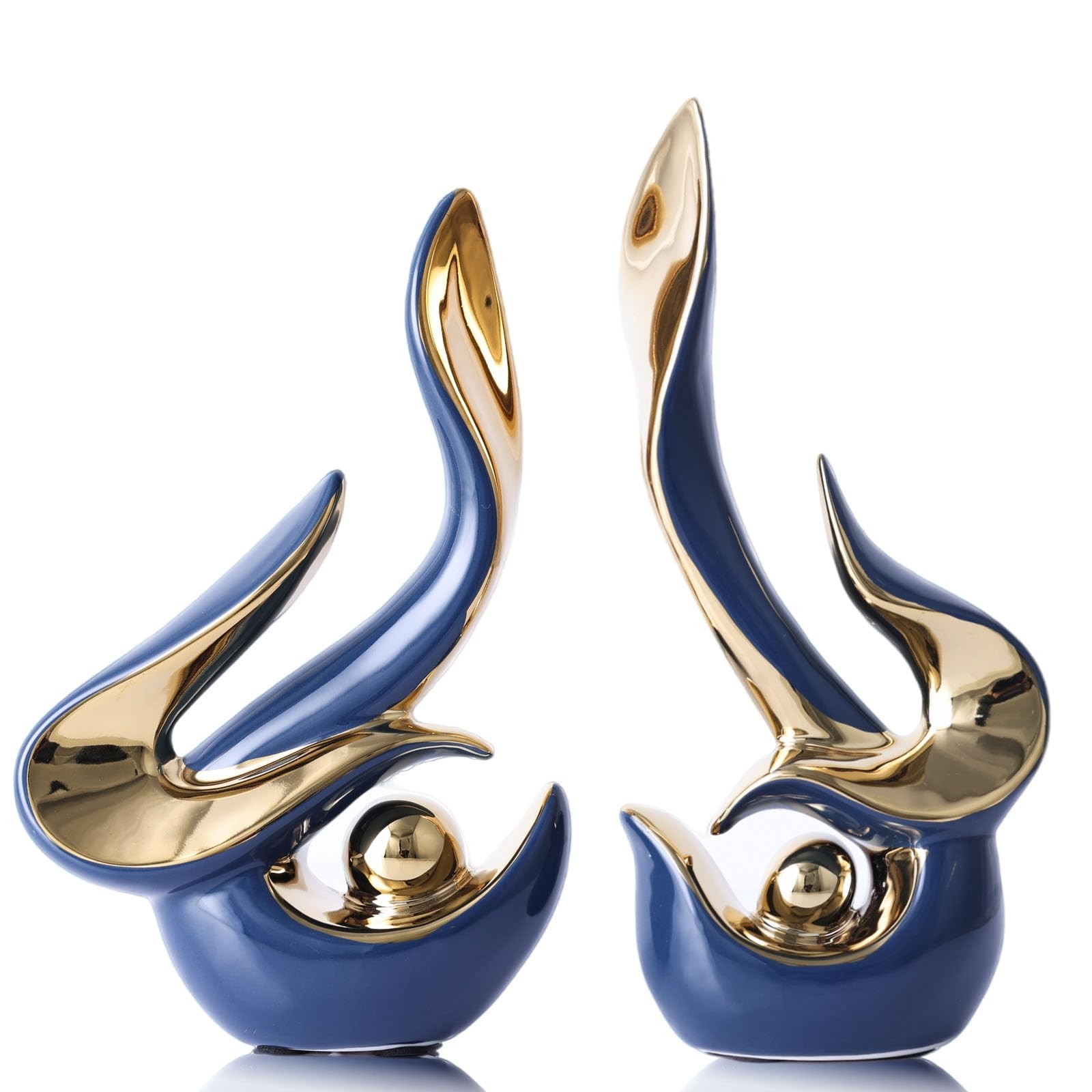 Mid Century Modern Abstract Art Home Decor Accent,Porcelain Statues for Livin...