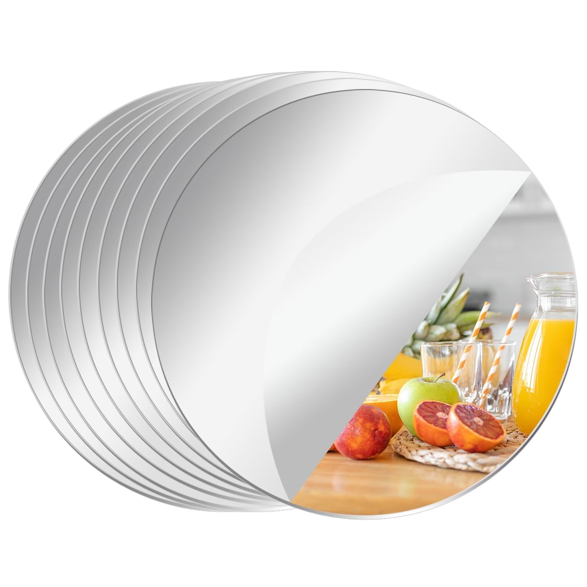10PCS Small Round Mirrors for Centerpieces, 6inch Circle Mirror Centerpieces ...
