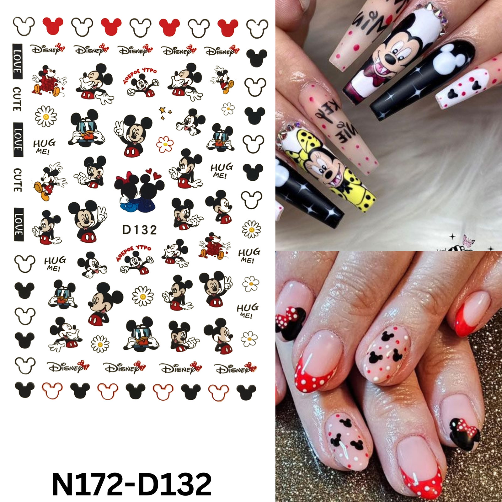 Cute Mickey Minnie Mouse Nail Stickers – Easy DIY Nail Art Decoration