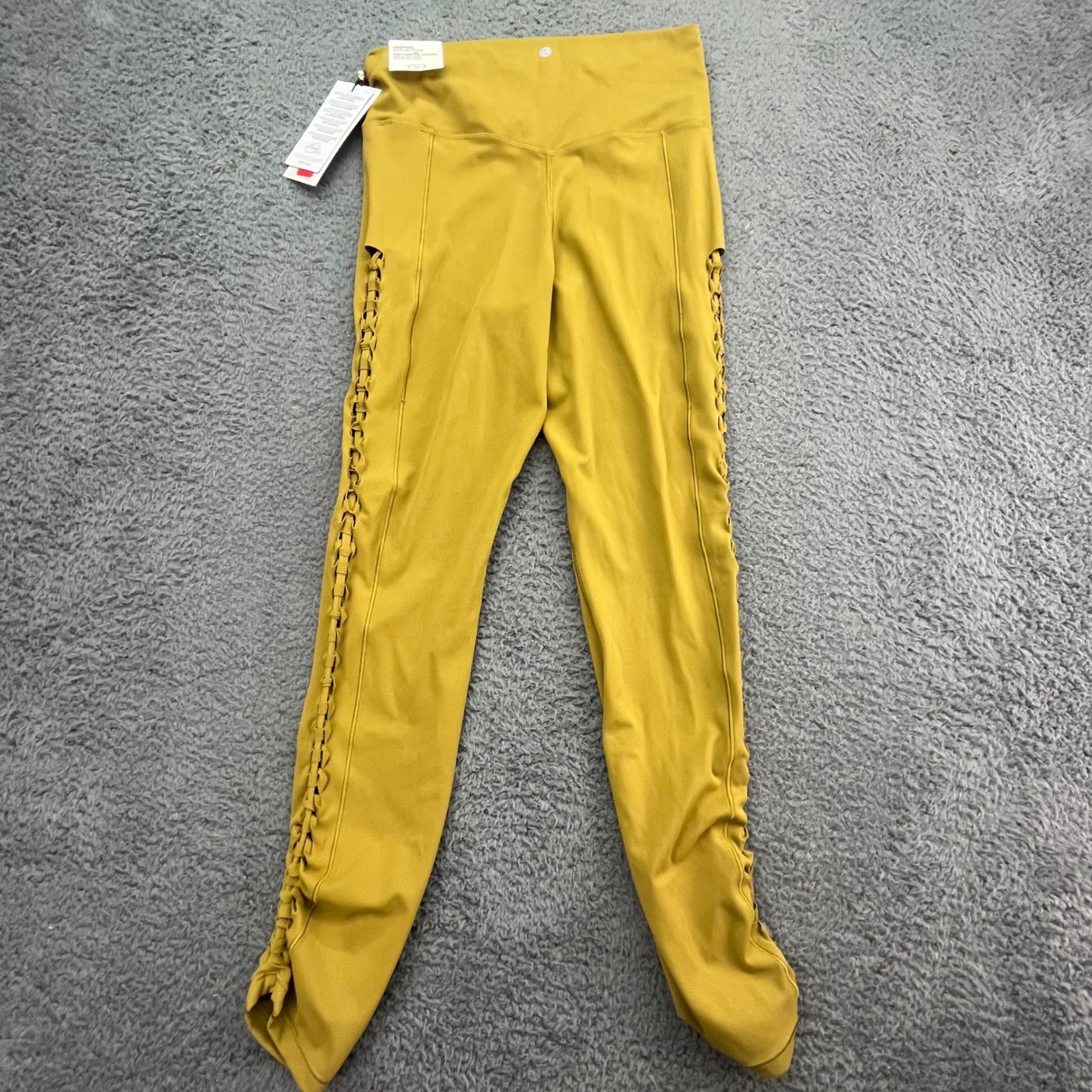 CALIA Inspire Collection High Rise Crochet 7/8 Leggings Olive Bronze Women's Med