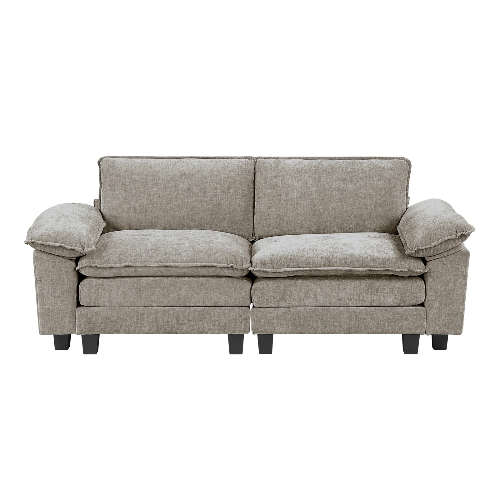 Modern Chenille Loveseat: Plush Comfort, Contemporary Living Room