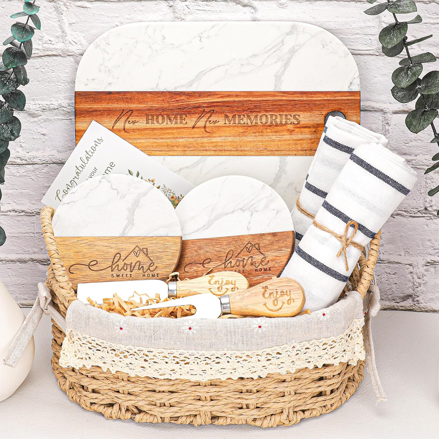 House Warming Gifts New Home,Unique Housewarming Gift Baskets for Couples, Clien
