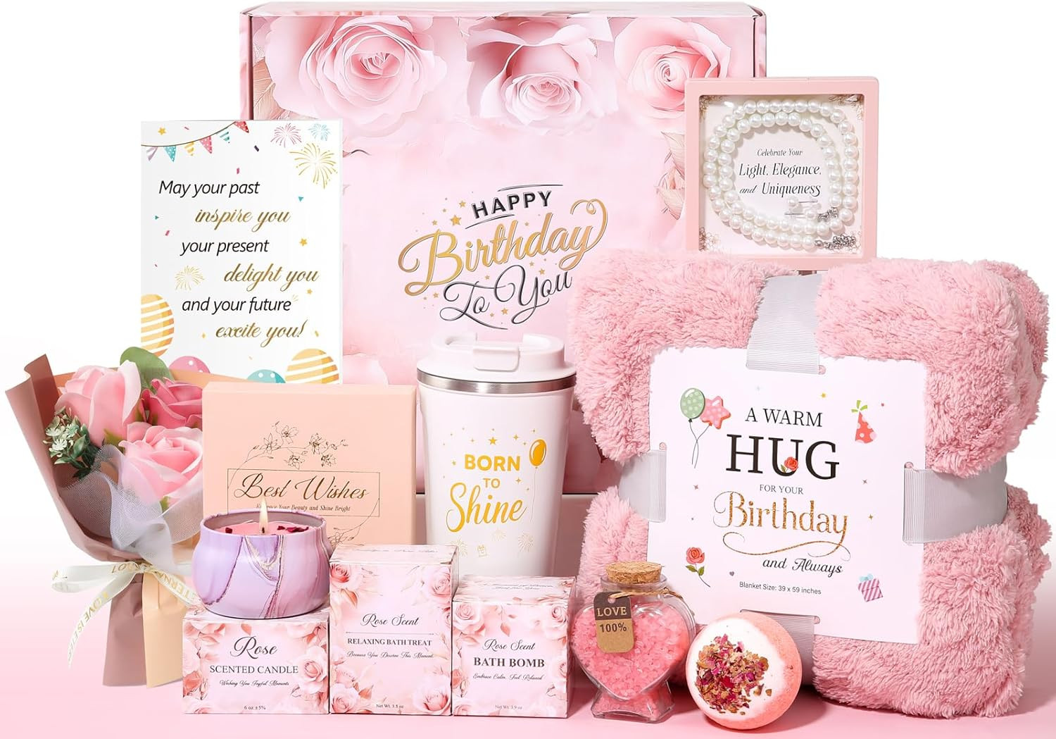 Birthday Gifts for Women, Unique Birthday Gift Basket for Women, Thoughtful and