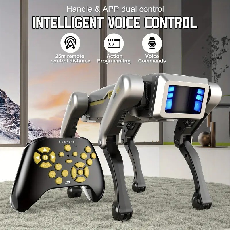 New Upgraded Intelligent Robot Dog with Wireless Remote & AI Voice Control