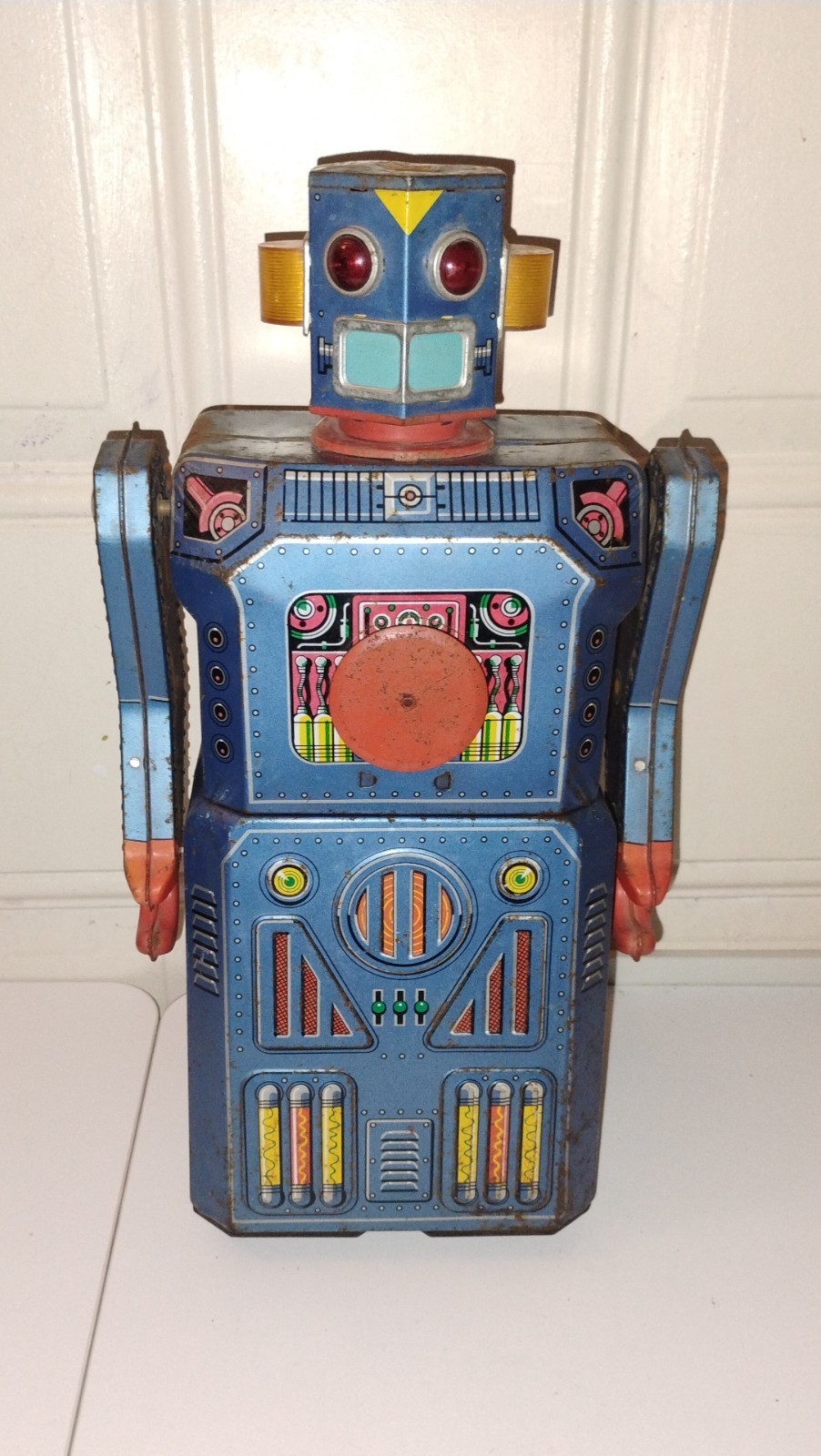 1960s Masudaya Tin Toy Target Robot Gang of Five Tin Japan