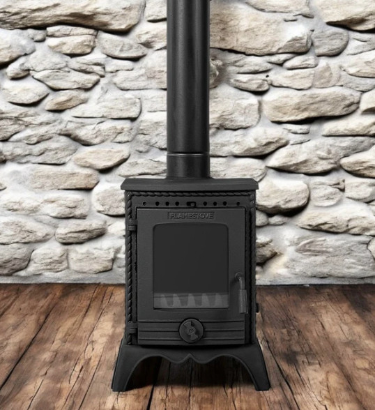 Minor Lux Cast Stove Burning Wood Iron Fireplace Retro Style For Cozy Home