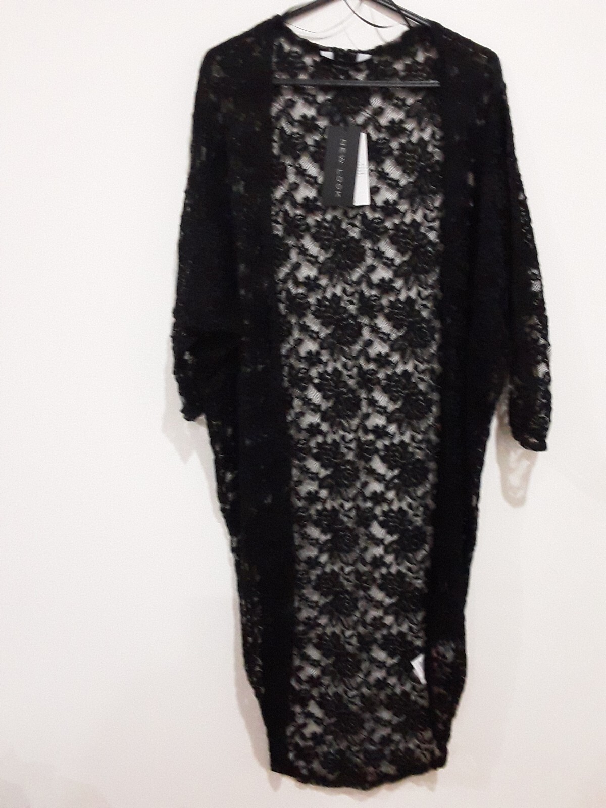 New Look   Open Jacket  Throw  Womens  Size 8  Black Lace  Evening Party  New