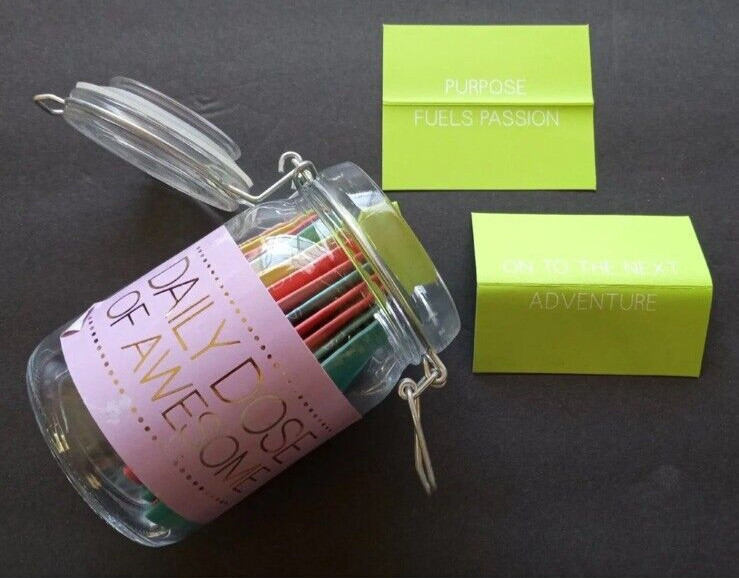 Daily Dose Of Awesome Jar of Daily Affirmations 30 Inspirational Messages Gift
