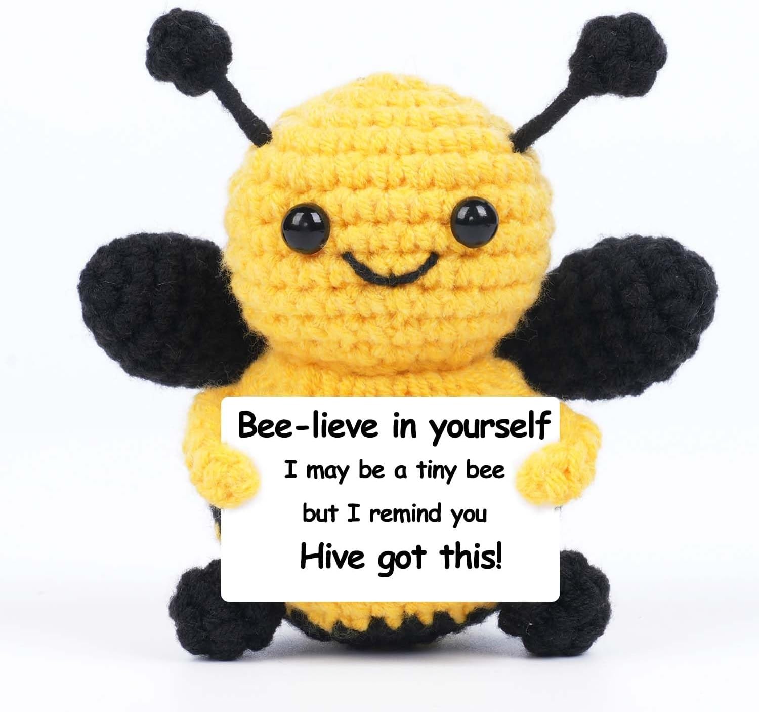 Bee Positive Crochet Animals Gifts - Emotional Inspirational Support for... 