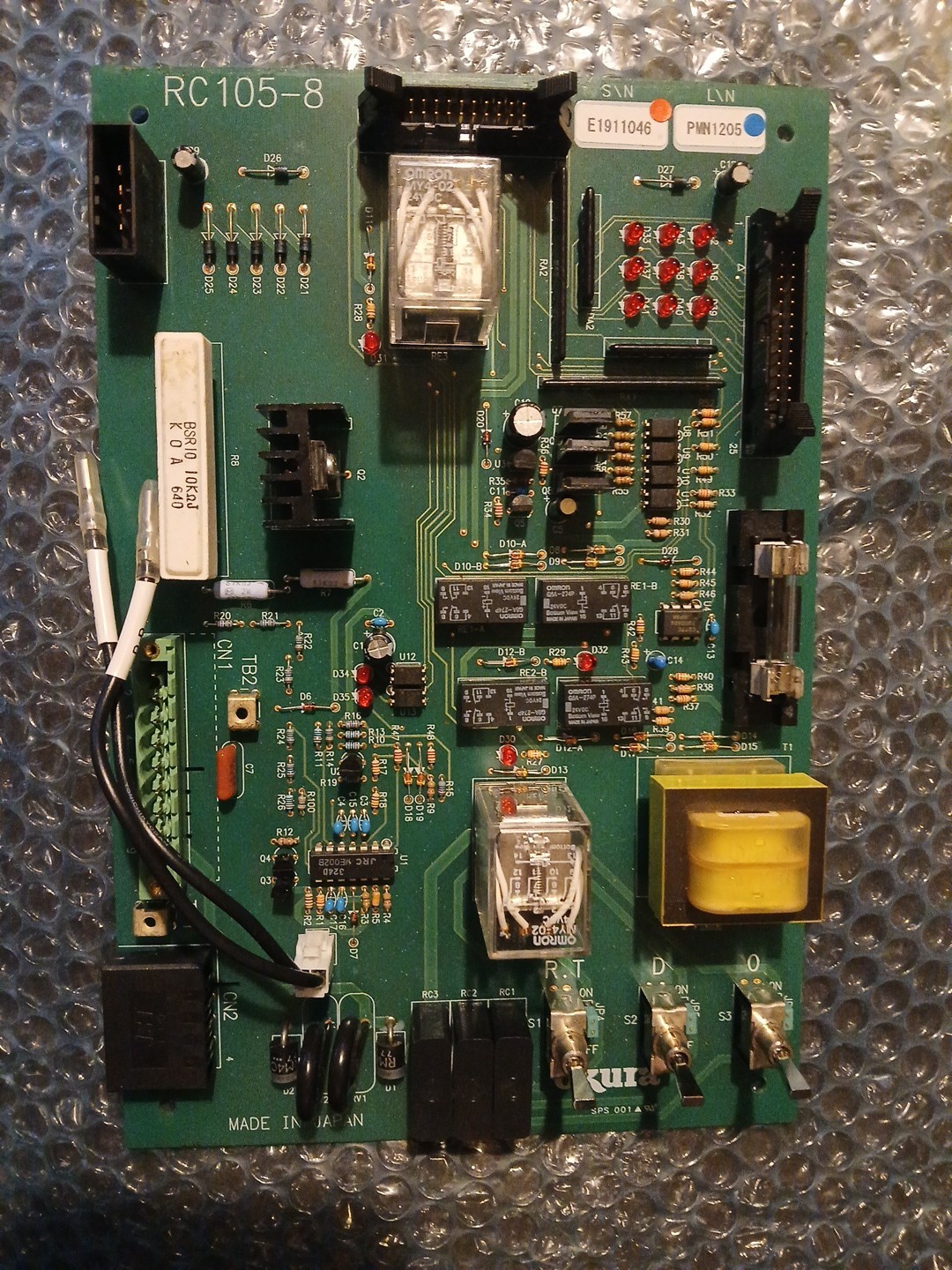 Okura Robot Palatizing  Control Board SN E1911046 L/N PMN1205 SPS001