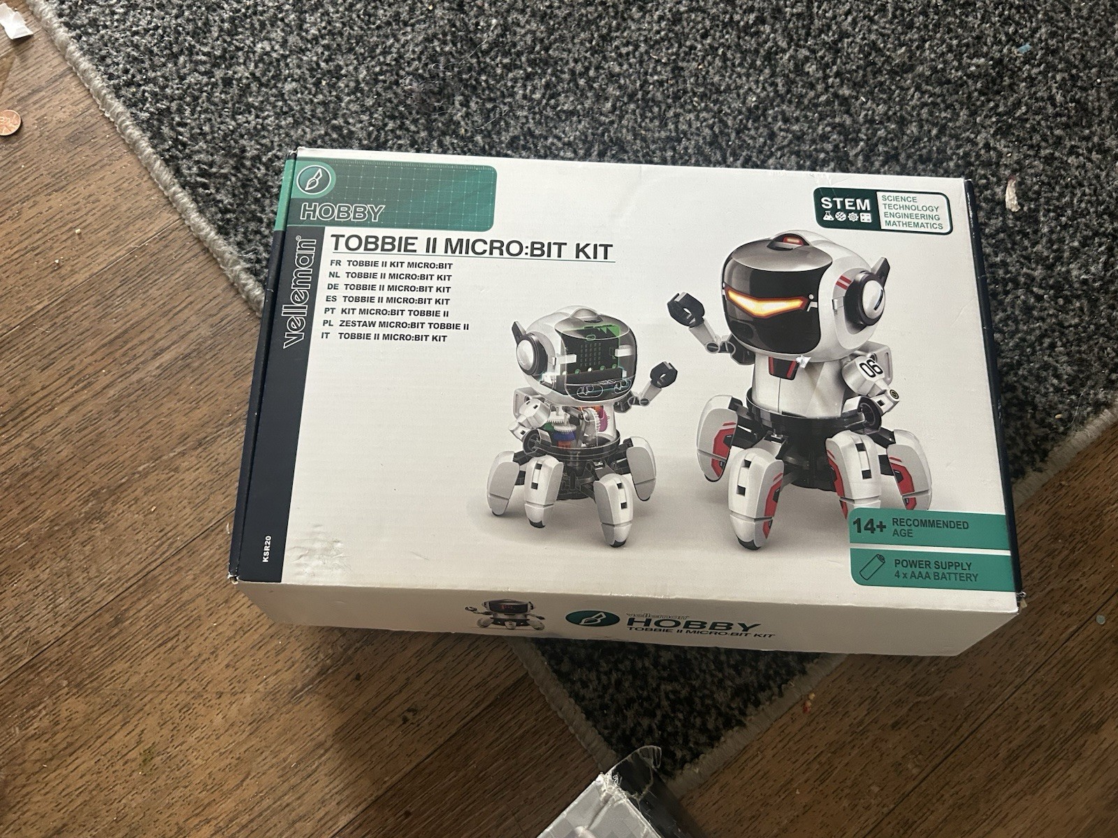 TOBBIE II Micro Bit- Build Yourself Coding Robot Kit- Educational STEM Toy - New