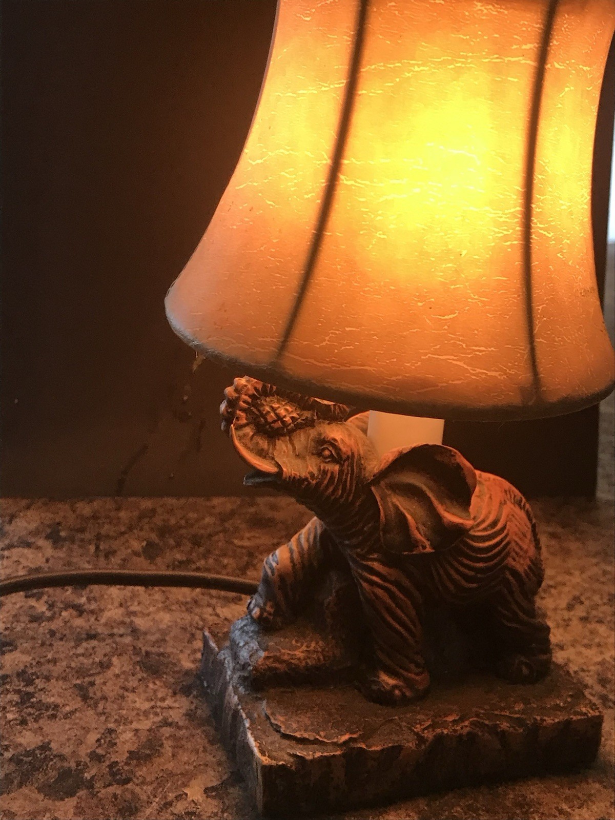 Luxury Elephant Table Lamp Warm Light