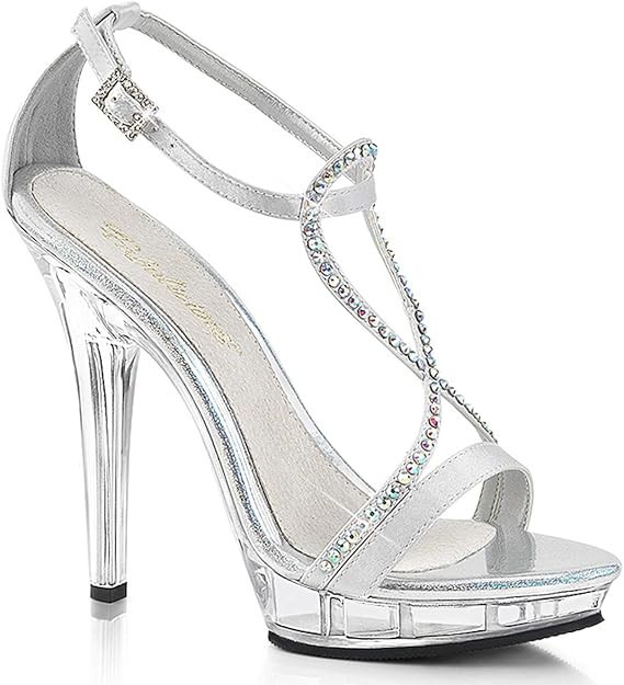 Elegant Formal Dress 5" Heel Beauty Pageant Date Night Sandal W/Rhinestone SZ 10