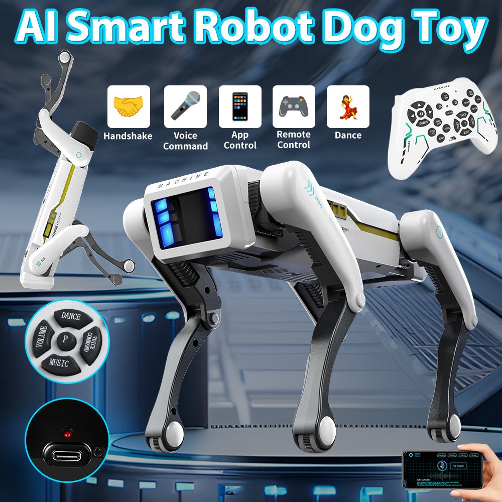 Smart Robot Dog for Kids Interactive STEM Robot Pet with Voice & Remote Control