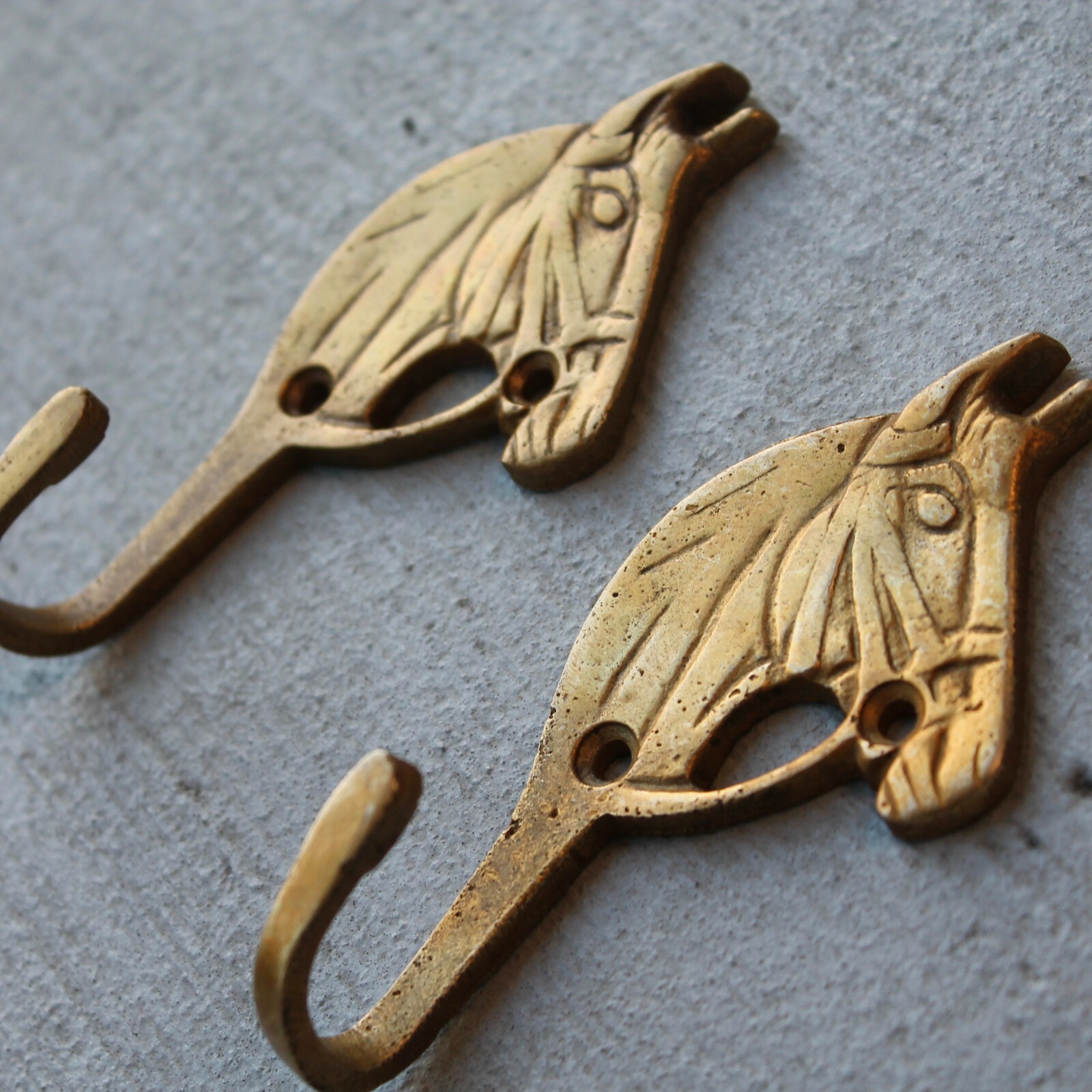 Horse Wall Hook Brass Coat Hook Hanger Ranch Equestrian Mid Century Modern decor