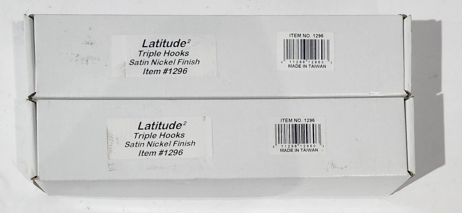Gatco Latitude II Modern Decor Triple Robe Hook in Satin Nickel (lot of 2) 1296