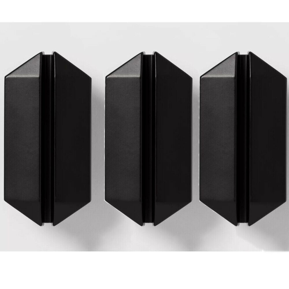 Wall Hooks home decor hang towels robes coats purses hexagon black modern 3 pack