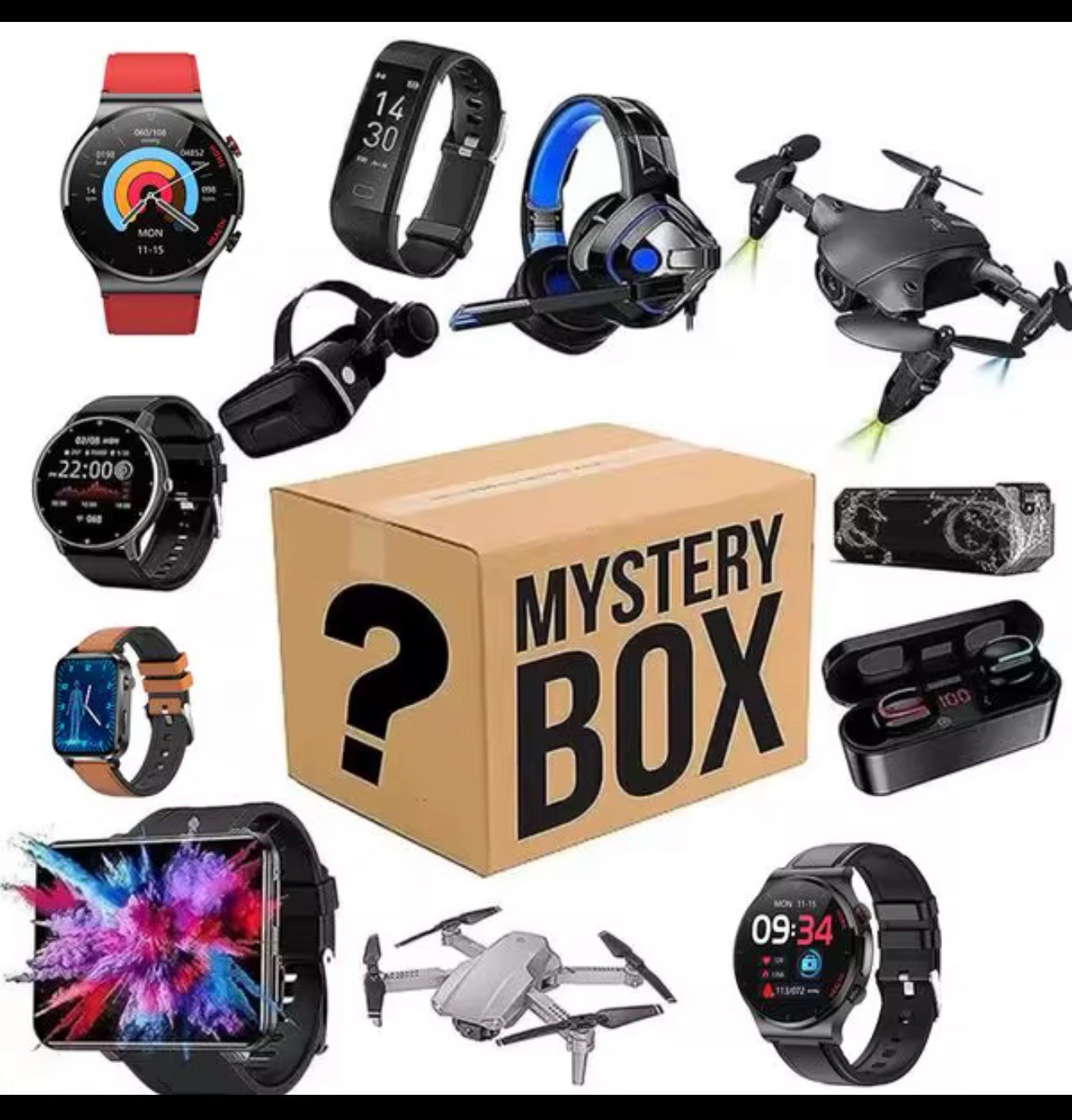 Tech lucky Box - Surprise Electronics Gadgets - Great Value & Fun Gift!
