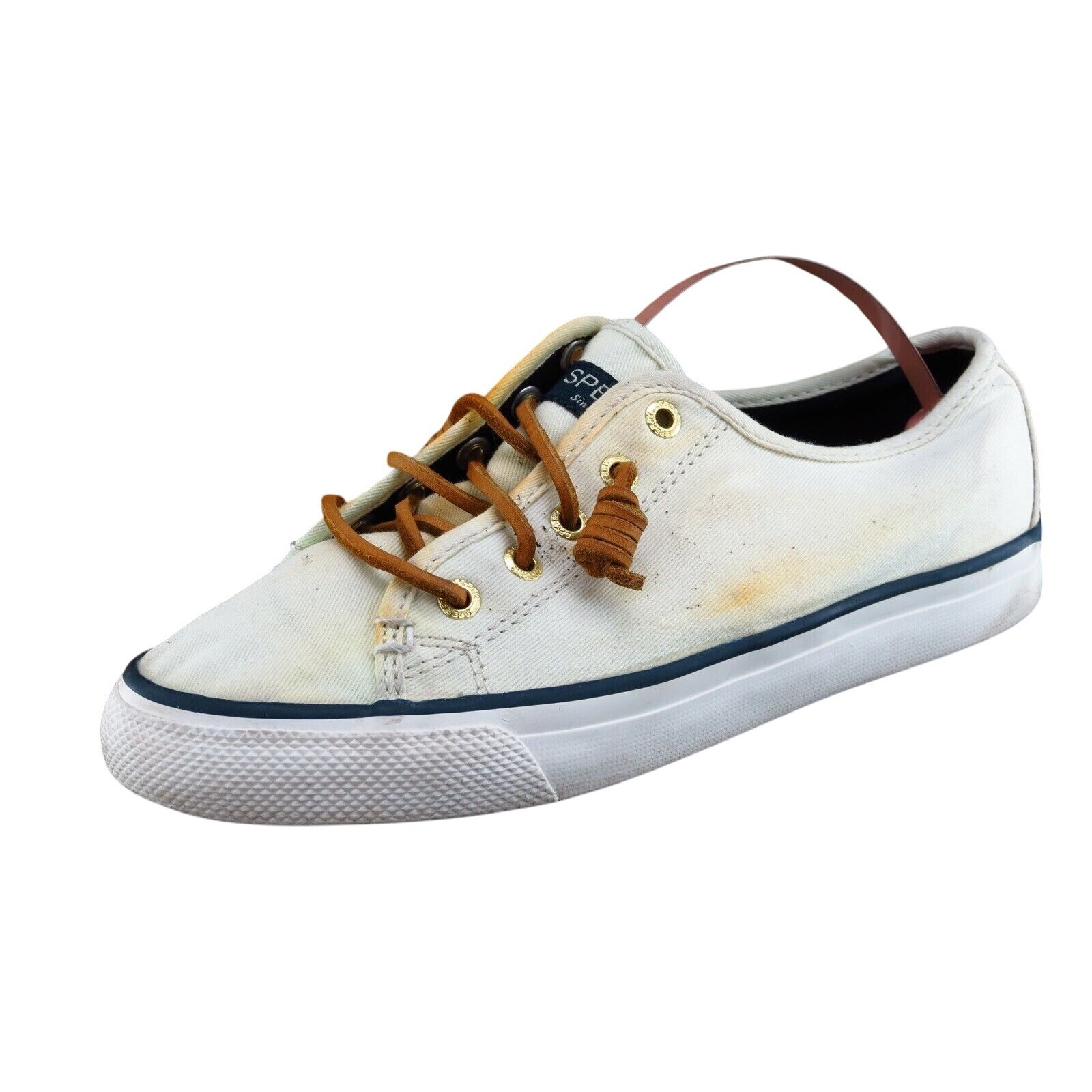 Sperry Top-Sider Women's Size 6 M Beige Canvas Boat Shoes STS90549 Casual Style