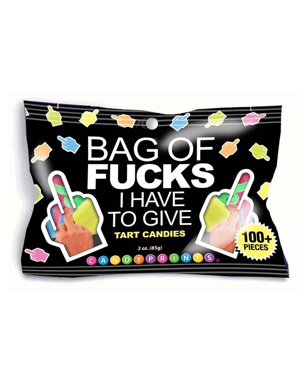 BAG OF MIDDLE FINGER I HAVE TO GIVE CANDY GAG GIFT NOVELTY ITEM