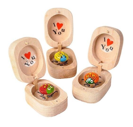 Bug in a Box Novelty Item 3 Pcs of I Love You Ladybug Wiggly Legs Valentines