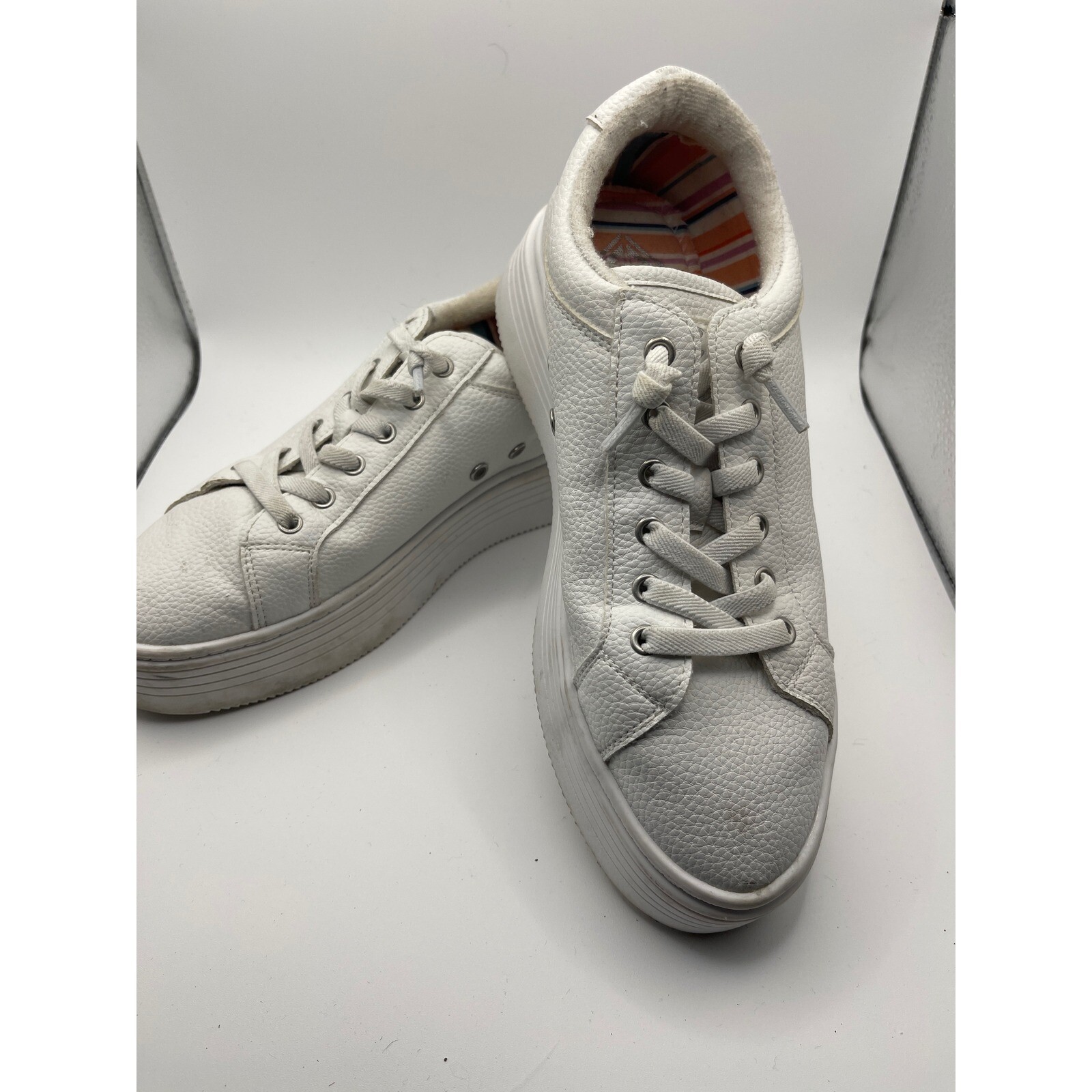 White Platform Sneakers Fashion Sneakers Trendy Casual Shoes