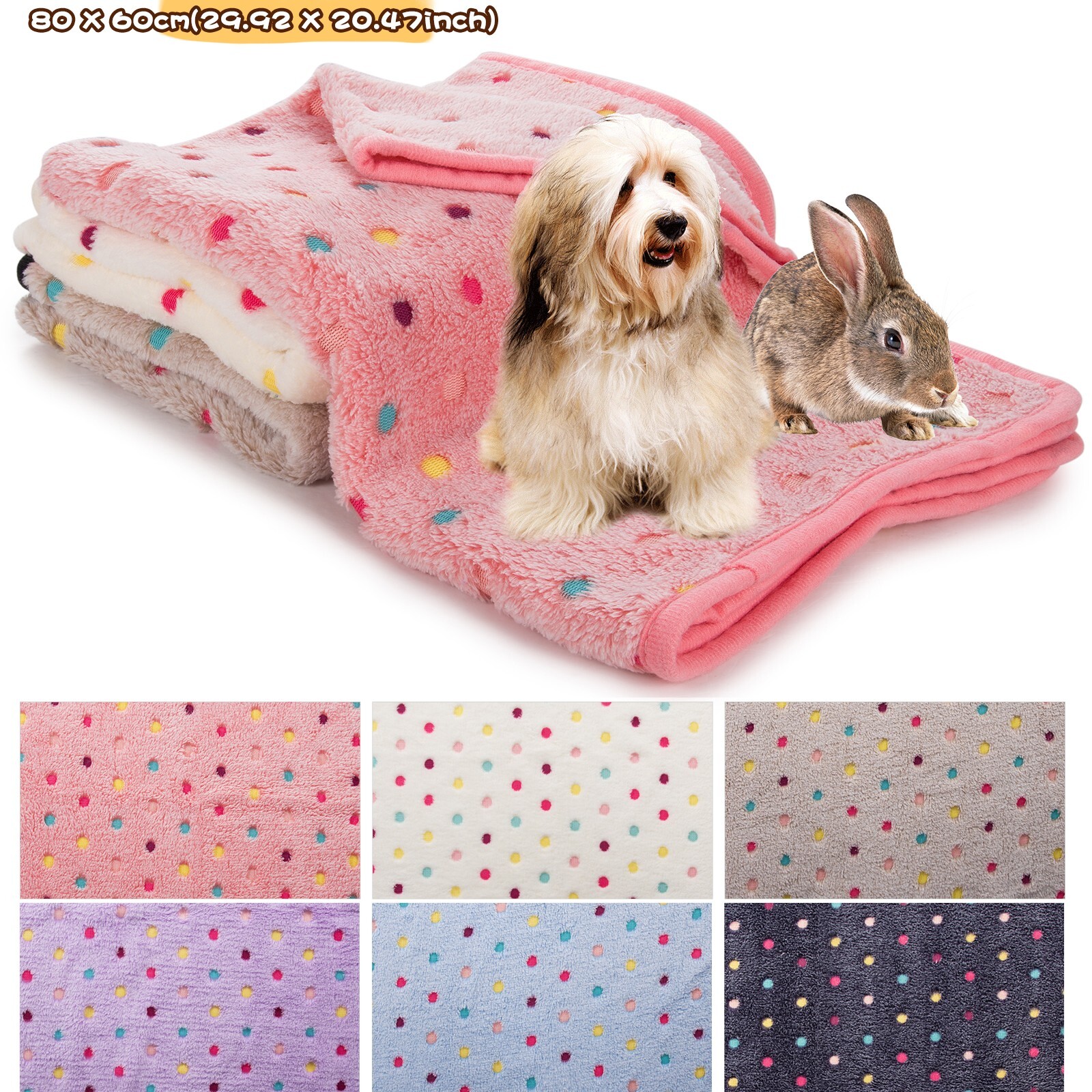 S Cute Lovely Puppy Cat Pet Dog Blanket Soft Mat Pad Bed Cover Flannel Throws