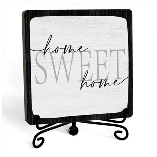 Inspirational Home Desk Decor, Home Sweet Home Sign, Desk Decorations For 