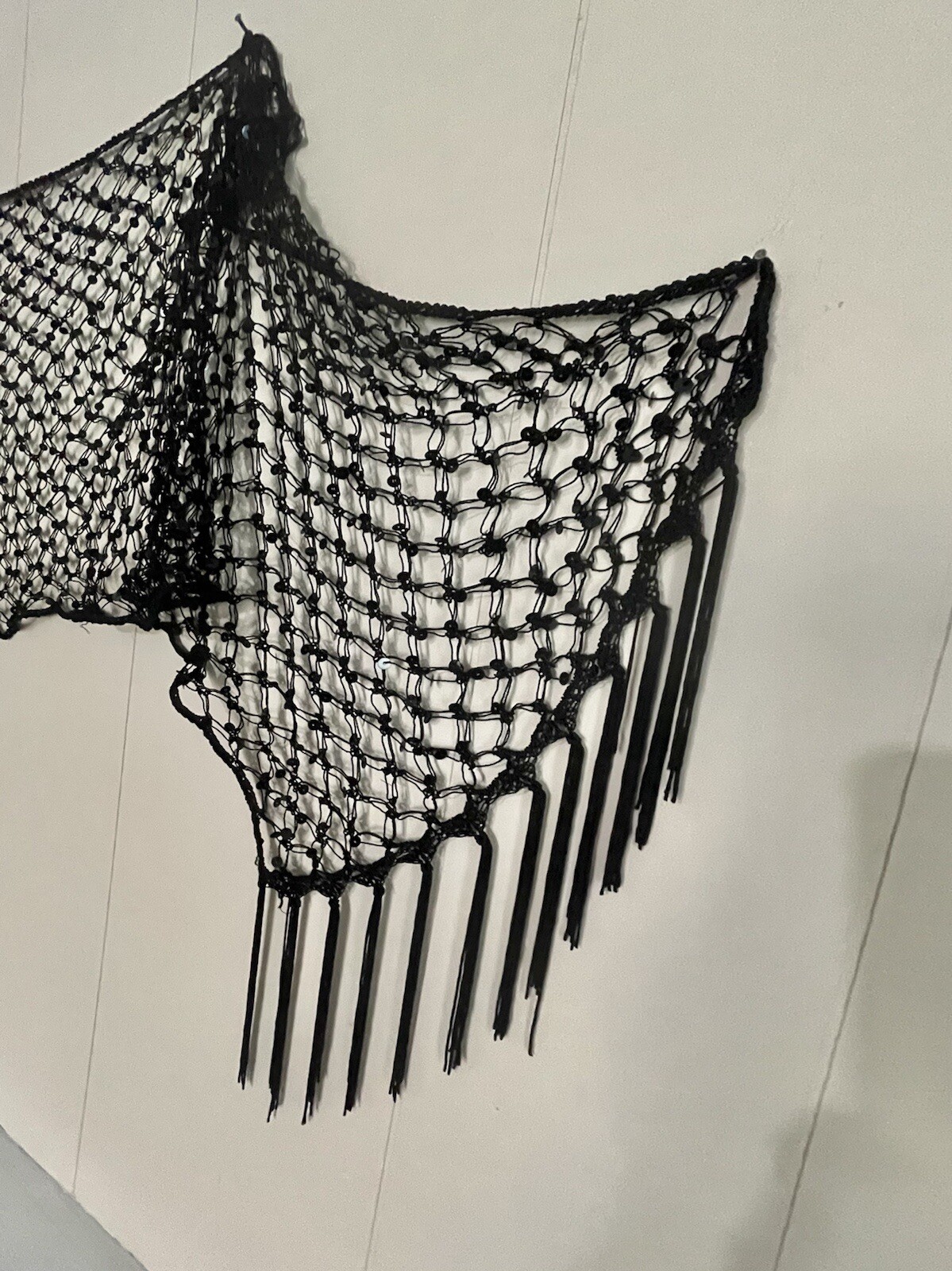 Fishnet Shawl Wrap for Fabulous Look. Large Metallic Soft Scarf Glittery Evening