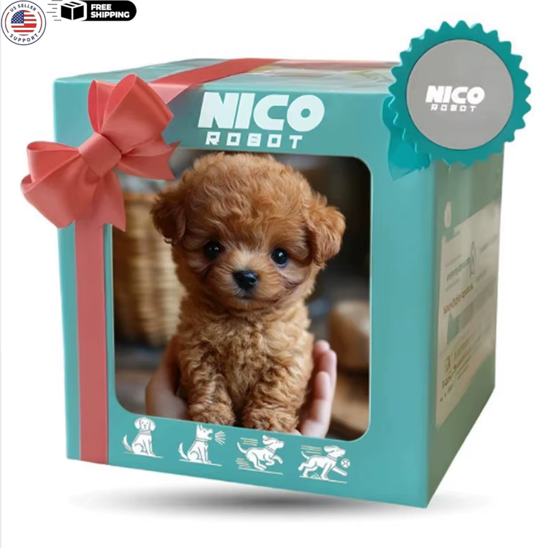 NEW AI Robot Dog,Smart Realistic Robot Puppy,Interactive Plush Dog Kids Gifts