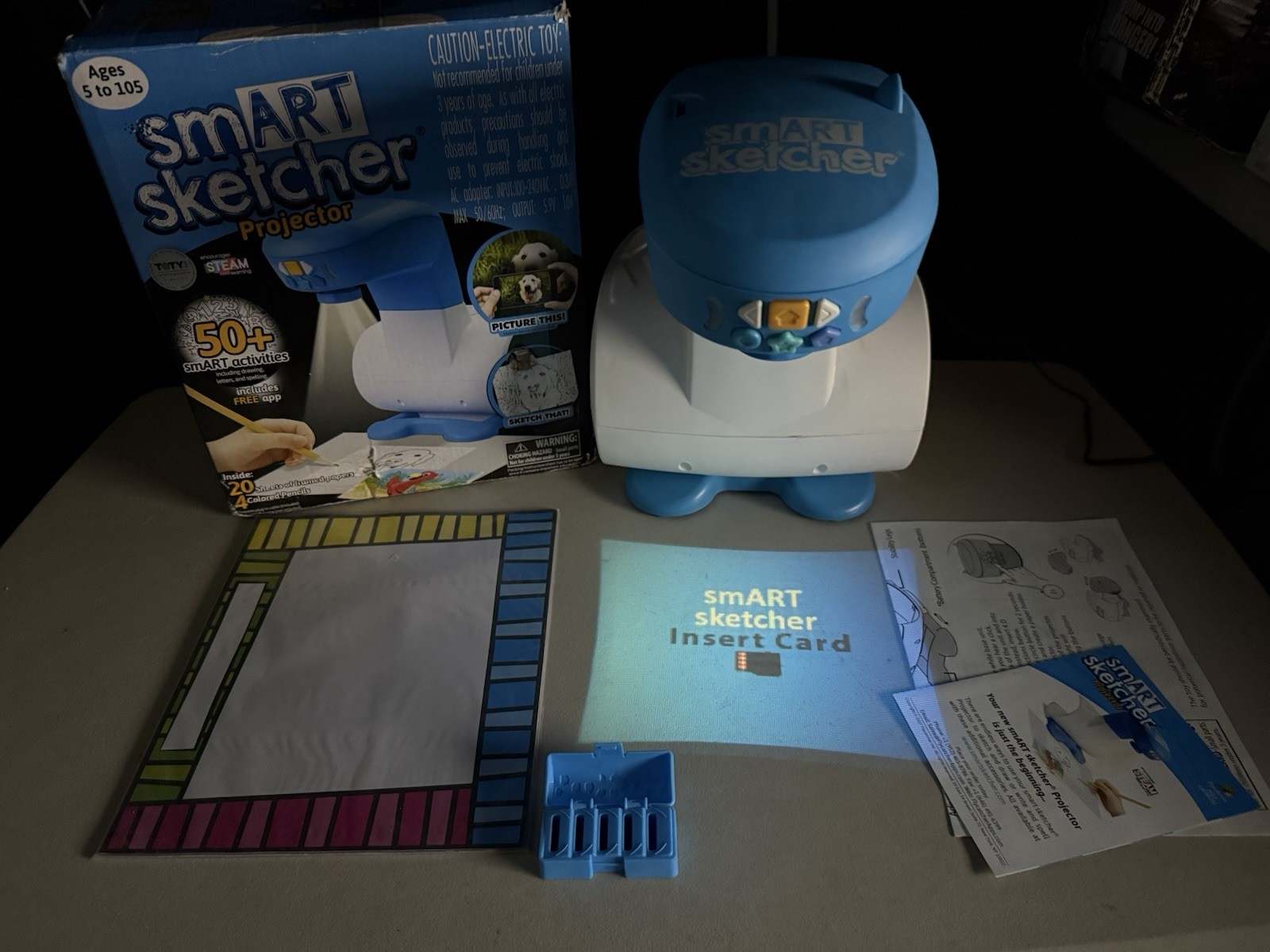 Smart Sketcher Projector Learning and Creative Sketch Toy Tested NO CARTRIDGE