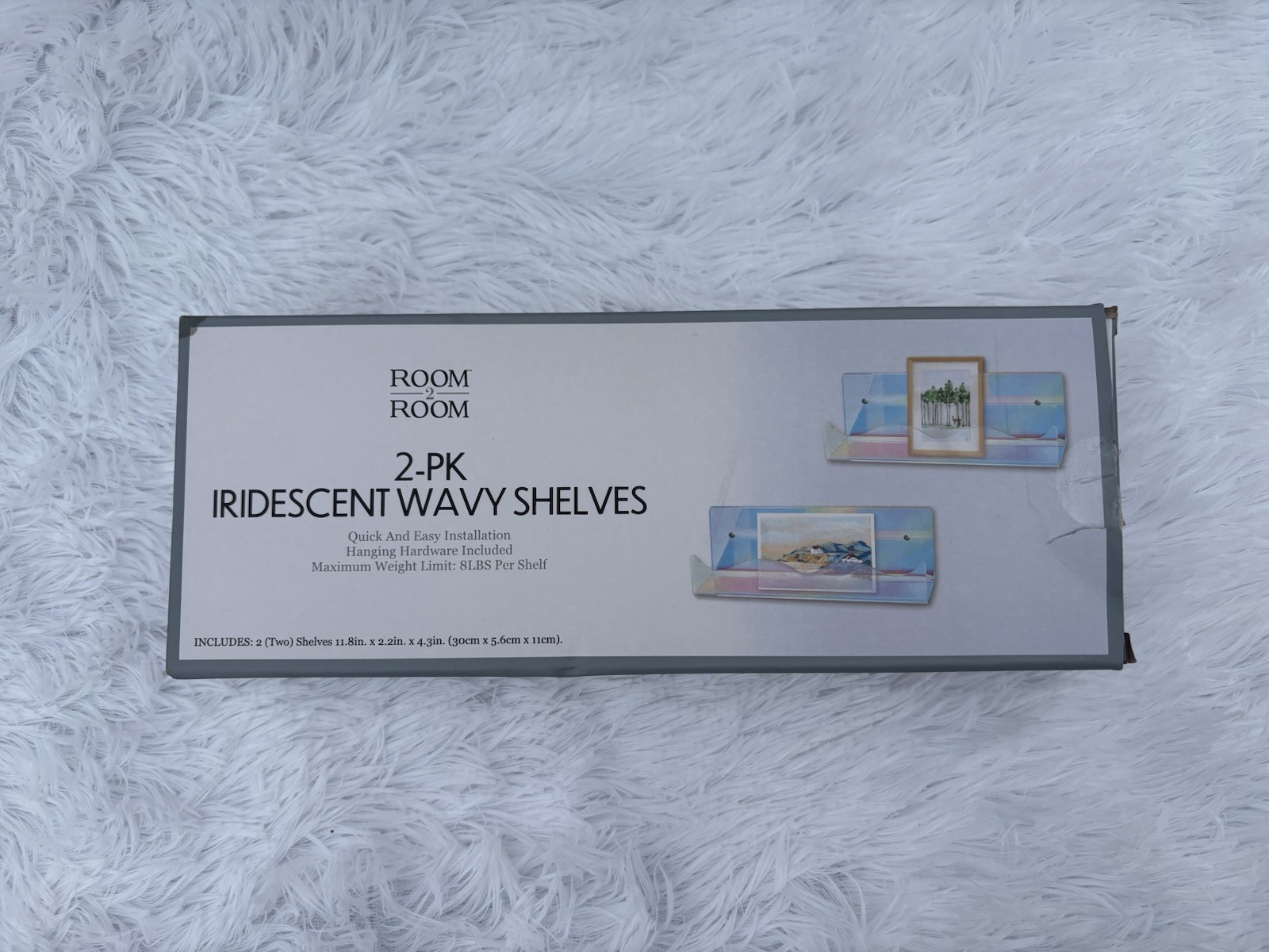 Room 2 Room 2 Pack Iridescent Wavy Acrylic Shelves