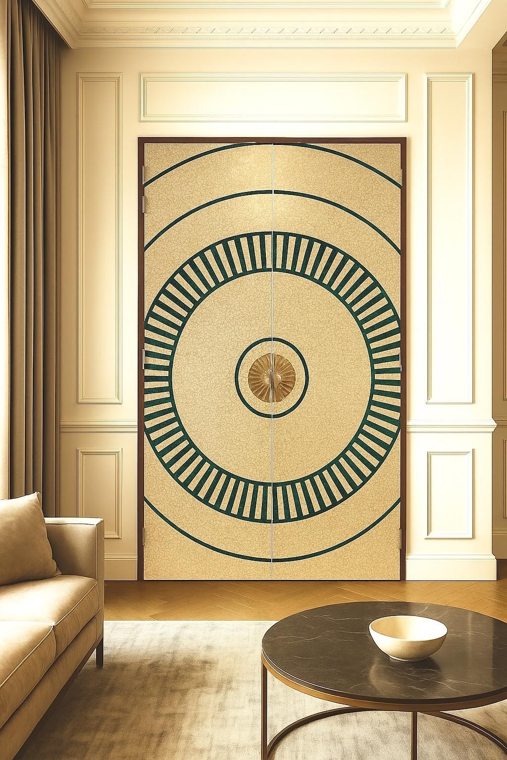 Mother of Pearl Wall Décor Panel – Handmade Stone Art for Living Room or Door