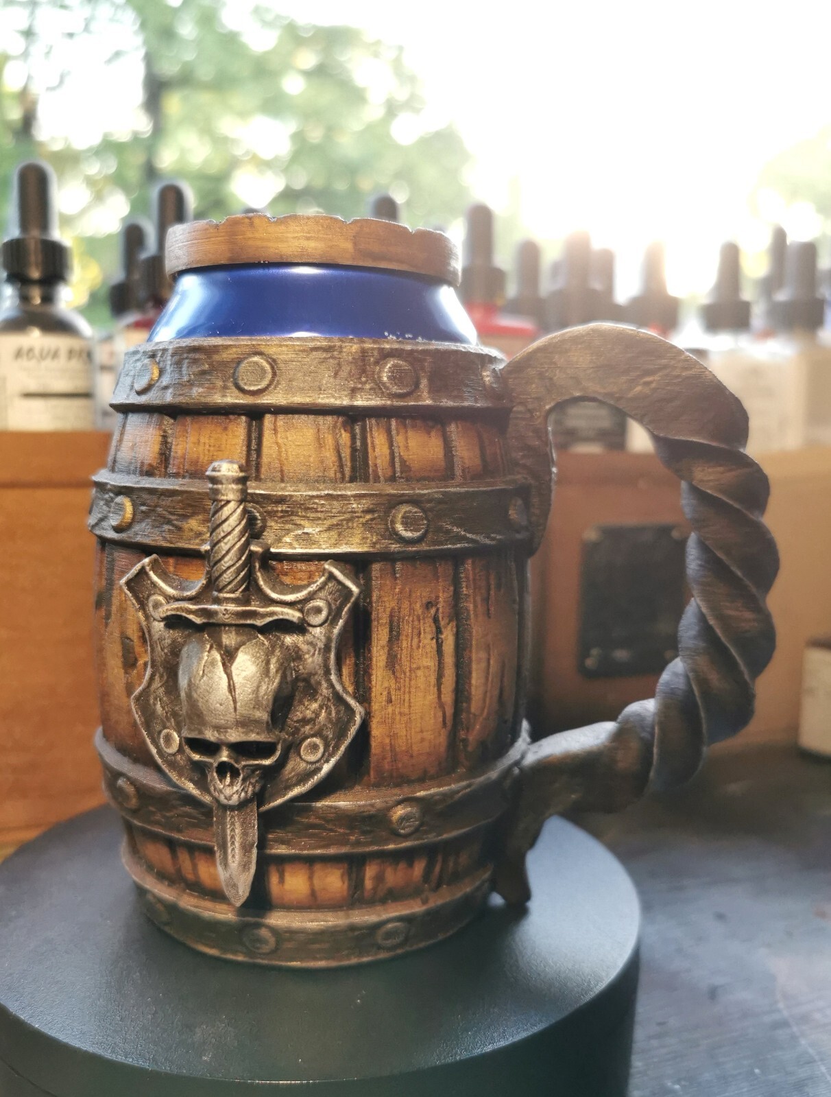 Wood Barrel Soda Can Holder - Gaming Accessory/DnD Accessory
