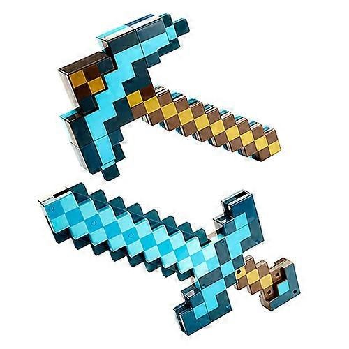 Minecraft Plastic Sword and Pickaxe Set Video Game Role Play Costume Accessory 2