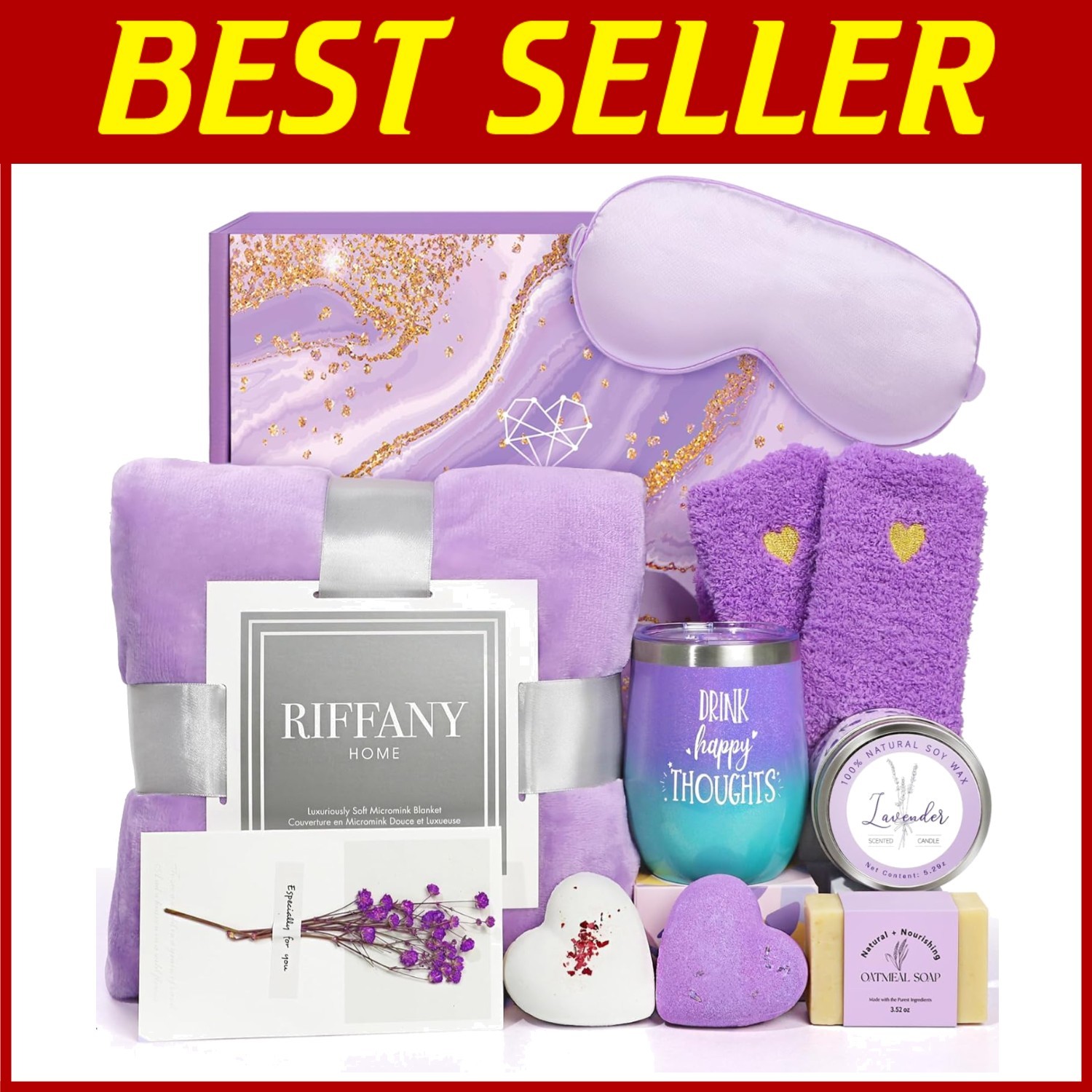 Unique Women's Birthday Gift Set with Blanket