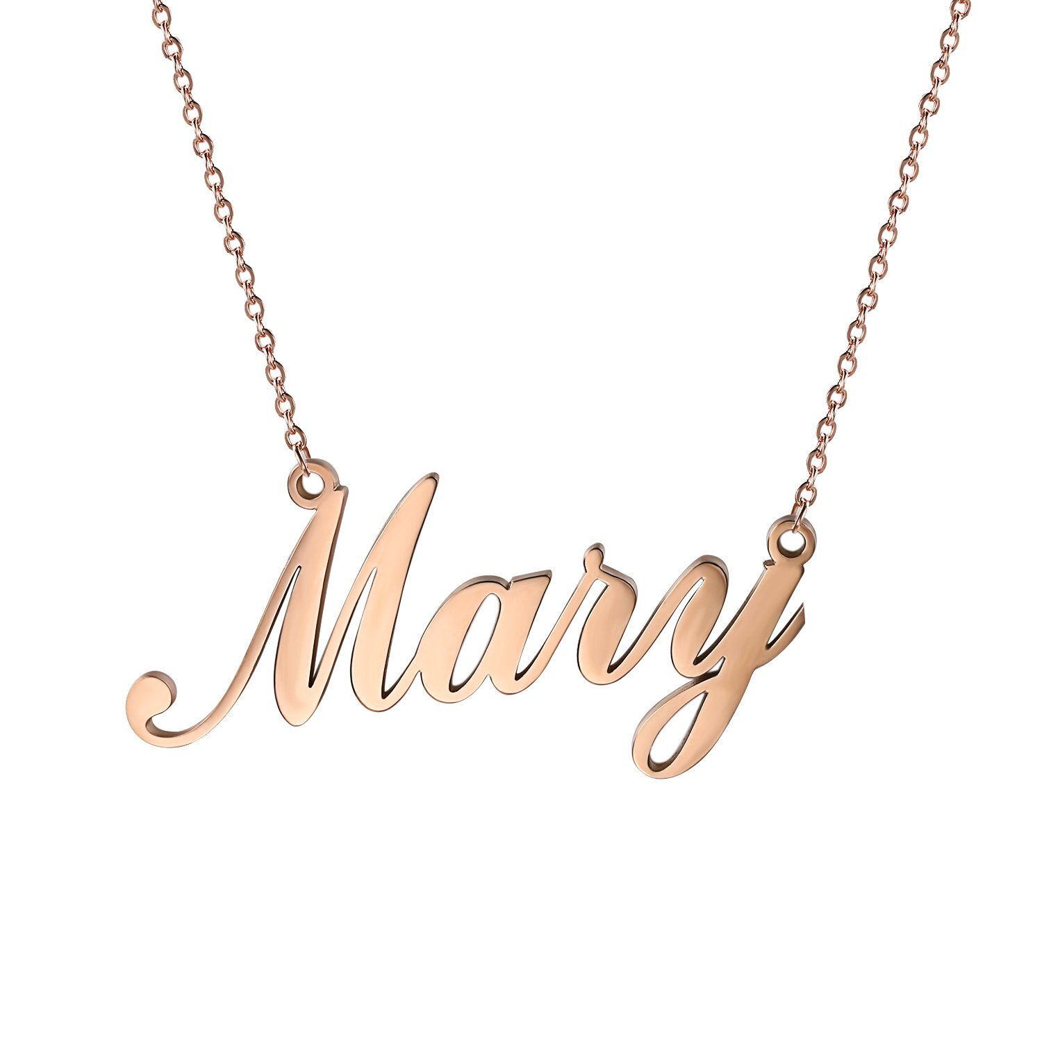 Women's Gold Plated Stainless Steel Unique Name Custom Pendant Necklace For Gift