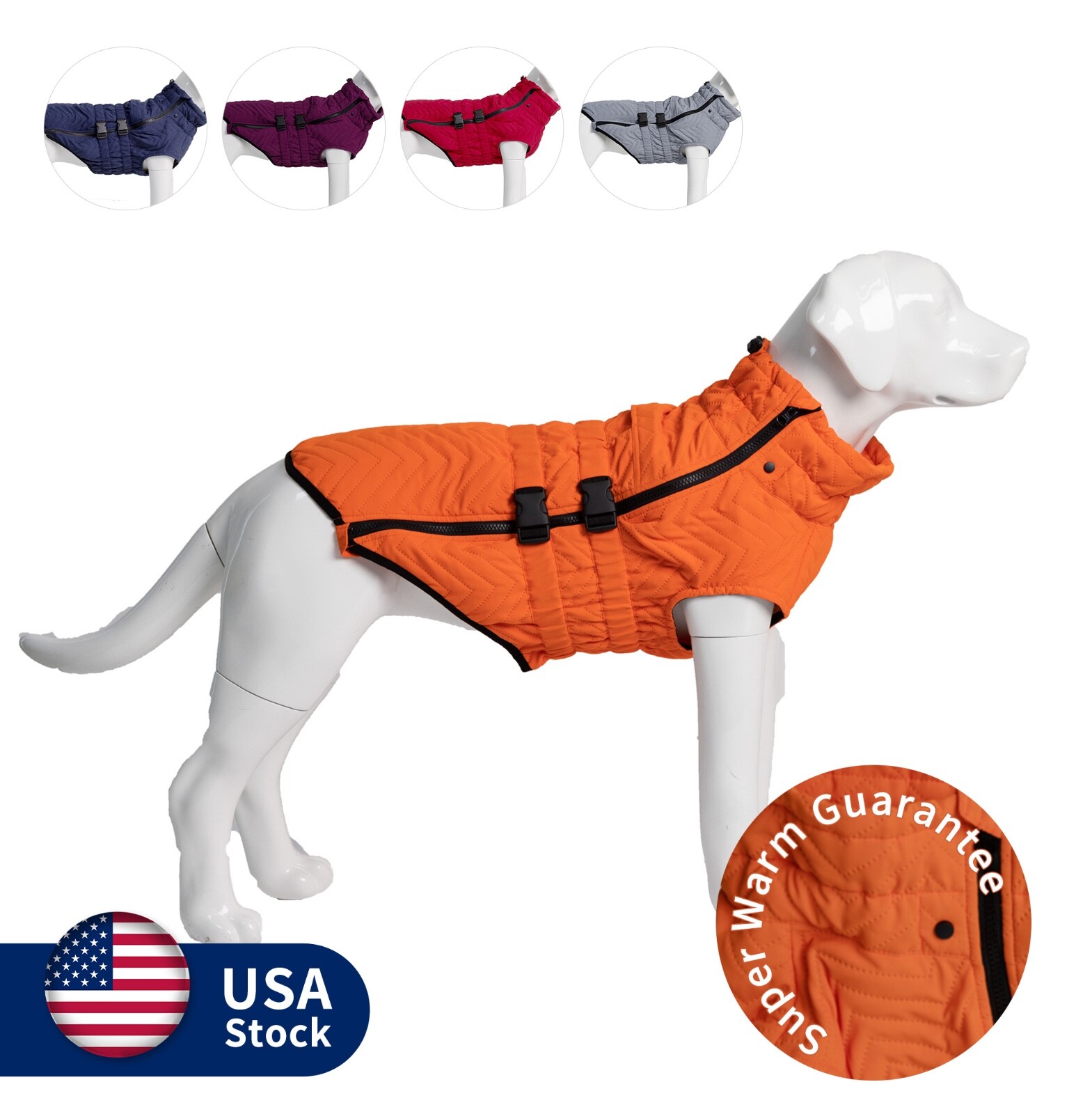 Warm Dog Jacket for Winter, Windproof Dog Vest Coat for Small Medium Large Dogs